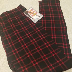 plaid cozy leggings